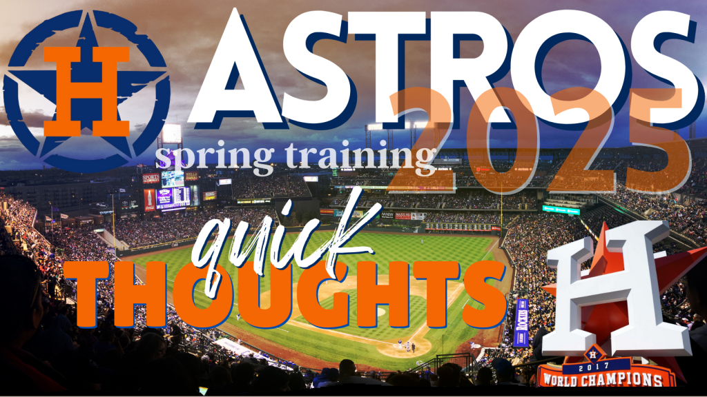 Quick thoughts on the Astros today