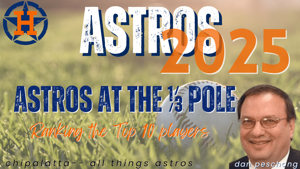 Astros 2025: At the one-third pole, the Astros’ Top 10&nbsp;players