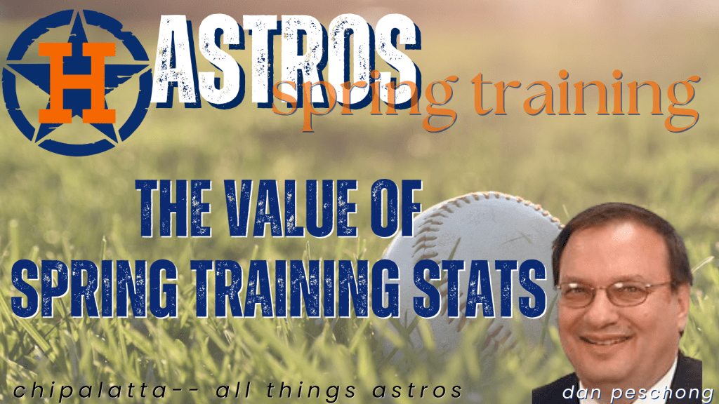 The value of spring training stats…