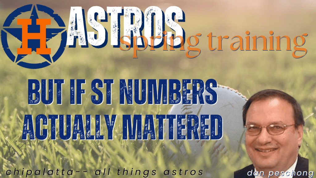But if spring training numbers&nbsp;mattered…